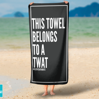 Belongs To A Twat Black Towel